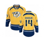Men's Reebok Nashville Predators #14 Mattias Ekholm Authentic Gold Home NHL Jersey