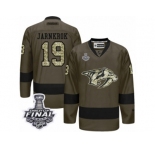 Men's Reebok Nashville Predators #19 Calle Jarnkrok Premier Green Salute to Service 2017 Stanley Cup Final NHL Jersey