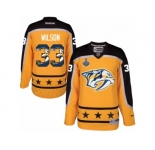 Men's Reebok Nashville Predators #33 Colin Wilson Authentic Gold Home 2017 Stanley Cup Final NHL Jersey New Style