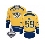 Men's Reebok Nashville Predators #59 Roman Josi Premier Gold Home 2017 Stanley Cup Final NHL Jersey
