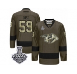 Men's Reebok Nashville Predators #59 Roman Josi Premier Green Salute to Service 2017 Stanley Cup Final NHL Jersey