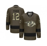 Nashville Predators #12 Mike Fisher Green Salute to Service Stitched NHL Jersey