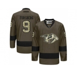 Nashville Predators #9 Filip Forsberg Green Salute to Service Stitched NHL Jersey
