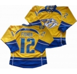 nhl Nashville Predators #12 Fisher Yellow