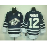 nhl jerseys nashville predators #12 fisher blue2011 new(A patch)