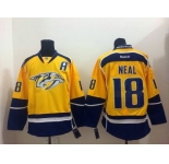nhl jerseys nashville predators #18 neal blue-yellow
