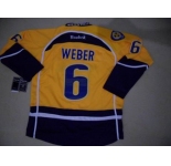 nhl jerseys nashville predators #6 weber yellow 2011 new