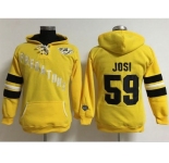 Women Nashville Predators #59 Roman Josi Yellow Old Time Heidi Hoodie NHL Hoodie
