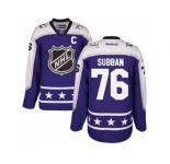Women's Reebok Nashville Predators #76 P.K Subban Authentic Purple Central Division 2017 All-Star NHL Jersey