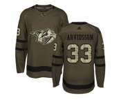Youth Adidas Nashville Predators #33 Viktor Arvidsson Green Salute to Service Stitched NHL Jersey