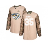 Youth Adidas Nashville Predators #35 Pekka Rinne Camo Authentic 2017 Veterans Day Stitched NHL Jersey