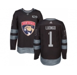 Florida Panthers #1 Roberto Luongo Black 1917-2017 100th Anniversary Stitched NHL Jersey