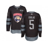Florida Panthers #5 Aaron Ekblad Black 1917-2017 100th Anniversary Stitched NHL Jersey