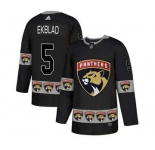 Florida Panthers #5 Aaron Ekblad Black Team Logos Fashion Jersey