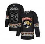 Florida Panthers #63 Evgenii Dadonov Black Team Logos Fashion Jersey