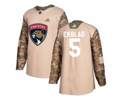 Men Adidas Florida Panthers #5 Aaron Ekblad Camo Authentic 2017 Veterans Day Stitched NHL Jersey
