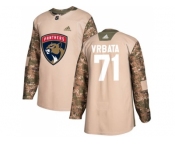 Men Adidas Florida Panthers #71 Radim Vrbata Camo Authentic 2017 Veterans Day Stitched NHL Jersey