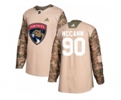Men Adidas Florida Panthers #90 Jared McCann Camo Authentic 2017 Veterans Day Stitched NHL Jersey