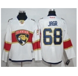 Men Florida Panthers #68 Jaromir Jagr White Road Stitched NHL Jersey