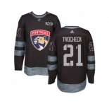 Men's Adidas Florida Panthers #21 Vincent Trocheck Authentic Black 1917-2017 100th Anniversary NHL Jersey