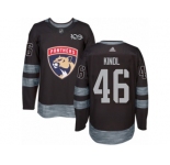 Men's Adidas Florida Panthers #46 Jakub Kindl Authentic Black 1917-2017 100th Anniversary NHL Jersey