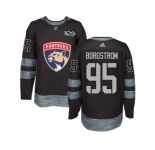 Men's Adidas Florida Panthers #95 Henrik Borgstrom Authentic Black 1917-2017 100th Anniversary NHL Jersey