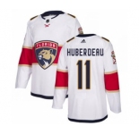 Men's Florida Panthers #11 Jonathan Huberdeau White Road Stitched Hockey Jersey