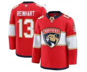 Men's Florida Panthers #13 Sam Reinhart Red 2025 Premium Stitched Hockey Jersey
