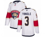 Men's Florida Panthers #3 Keith Yandle White Road Stitched Hockey Jersey