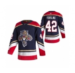 Men's Florida Panthers #42 Gustav Forsling Navy Stitched Jersey