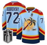Men's Florida Panthers #72 Sergei Bobrovsky Blue 2025 Stanley Cup Final Premium Stitched NHL Hockey Jersey