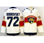 Men's Florida Panthers #72 Sergei Bobrovsky White 2024-25 Home Stitched Hockey Jersey