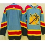Men's Florida Panthers Blank Blue 2022 Reverse Retro Authentic Jersey