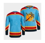 Men's Florida Panthers Blank Blue 2022 Reverse Retro Stitched Jersey