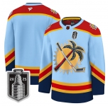 Men's Florida Panthers Team Blue 2025 Stanley Cup Final Premium Stitched NHL Hockey Jersey