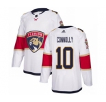 Men's Panthers #10 Brett Connolly White Road Authentic Stitched Hockey Jersey