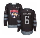 Men's Panthers #6 Anton Stralman Black 1917-2017 100th Anniversary Stitched Hockey Jersey