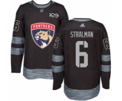 Men's Panthers #6 Anton Stralman Black 1917-2017 100th Anniversary Stitched Hockey Jersey