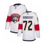 Men's Panthers #72 Sergei Bobrovsky White Road Stitched Hockey Jersey