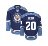 Men's Reebok Florida Panthers #20 Reto Berra Authentic Navy Blue Third NHL Jersey