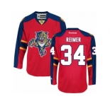 Men's Reebok Florida Panthers #34 James Reimer Premier Red Home NHL Jersey