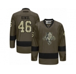 Men's Reebok Florida Panthers #46 Jakub Kindl Authentic Green Salute to Service NHL Jersey