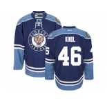 Men's Reebok Florida Panthers #46 Jakub Kindl Authentic Navy Blue Third NHL Jersey