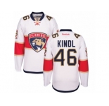 Men's Reebok Florida Panthers #46 Jakub Kindl Authentic White Away NHL New Jersey