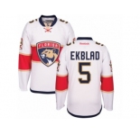 Men's Reebok Florida Panthers #5 Aaron Ekblad Authentic White Away NHL New Jersey