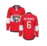 Men's Reebok Florida Panthers #6 Alex Petrovic Authentic Red Home NHL New Jersey