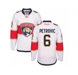 Men's Reebok Florida Panthers #6 Alex Petrovic Authentic White Away NHL New Jersey