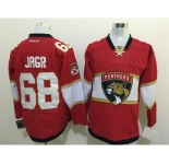Men's Reebok Florida Panthers #68 Jaromir Jagr Authentic Red Home New NHL Jersey