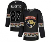 Panthers #27 Nick Bjugstad Black Team Logo Fashion Stitched Hockey Jersey