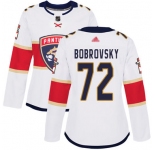 Panthers #72 Sergei Bobrovsky White Road Authentic Women's Stitched Hockey Jersey